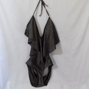 sexy one piece black swim suit